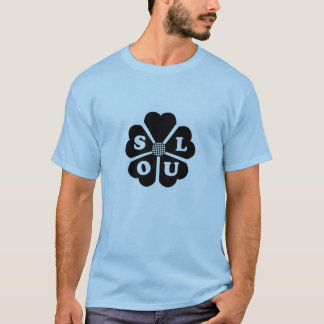 Camiseta Negro de la flor del alma