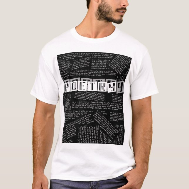 Camiseta Negro de la POESÍA (Anverso)