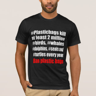 Camiseta Negro de las bolsas de plástico