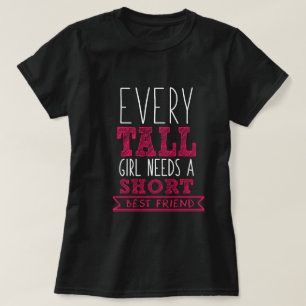 Camiseta Negro de los pares - cada los chicas altos