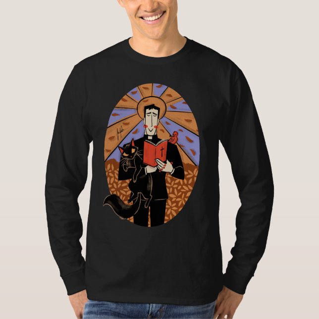 Camiseta Negro de manga larga de San Lucas (Anverso)