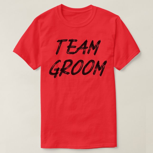 Camiseta Negro de Team Groom (Diseño del anverso)