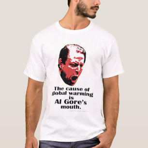 Camiseta Negro del calentamiento del planeta de Al Gore