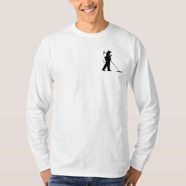 Camiseta NEGRO del cazador de la pepita (Anverso)