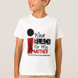 Camiseta Negro del desgaste del melanoma I para mi madre 9