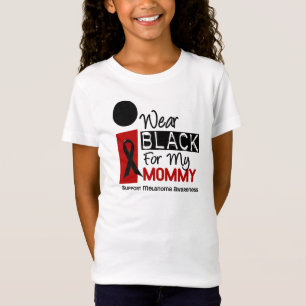 Camiseta Negro del desgaste del melanoma I para mi mamá 9