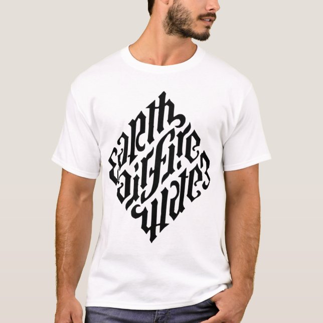 Camiseta Negro del diamante de Illuminati (Anverso)