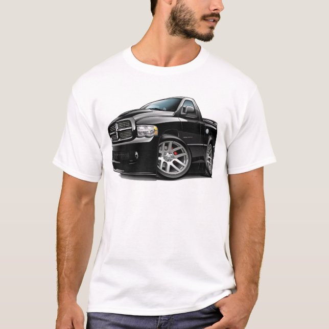 Camiseta Negro del espolón de Dodge SRT10 (Anverso)