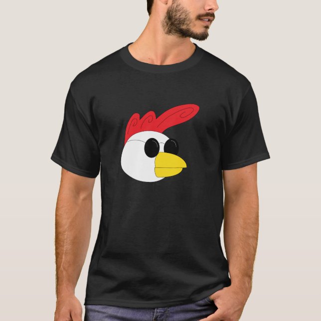 Camiseta Negro del gallo (Anverso)