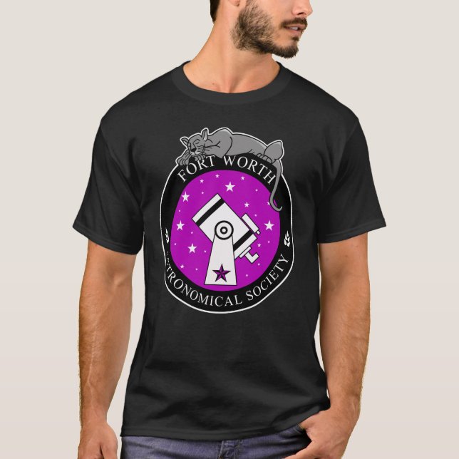 Camiseta Negro del logotipo oficial de los hombres (Anverso)