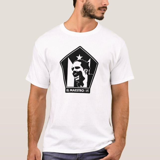CAMISETA NEGRO DEL MAESTRO EL %PIPE% DEL EL Y BLANCO (Anverso)