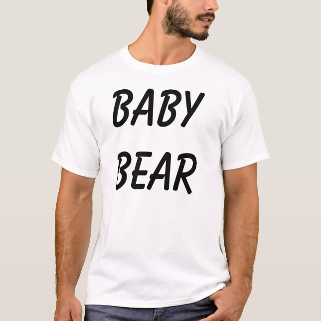 Camiseta negro del oso del bebé (Anverso)