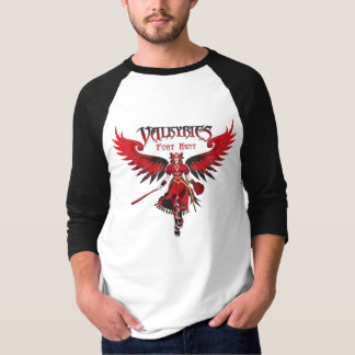 Camiseta Negro del raglán de Valkyries