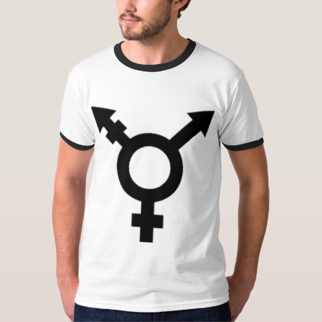 Camiseta negro del símbolo del tg (Anverso)