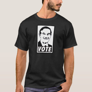Camiseta Negro del voto 2012 de Ron Paul