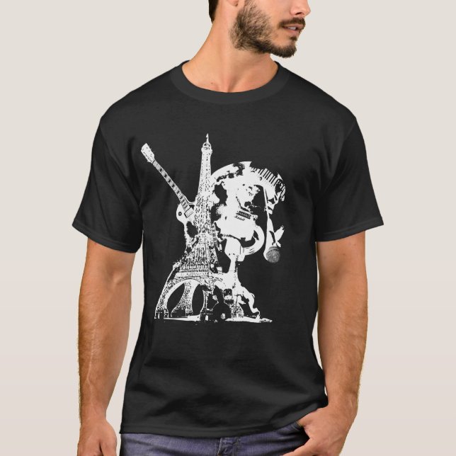 Camiseta -Negro-Eiffel (Anverso)