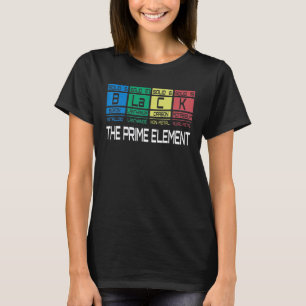 Camiseta Negro El Elemento Principal Historia Negra Química