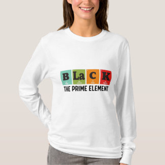 Camiseta Negro El Elemento Principal, Mes de la Historia Ne