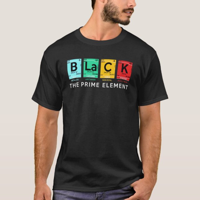 Camiseta Negro El período del mes de la historia negra del  (Anverso)