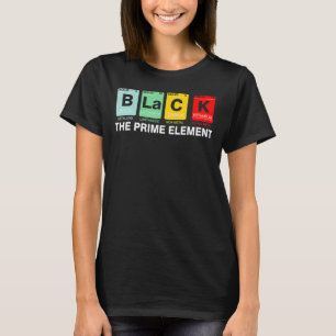 Camiseta Negro El Primer Elemento Negro Historia Mes BLM Ci