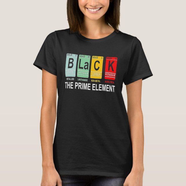 Camiseta Negro El primer elemento Negro Vive Derechos H Neg (Anverso)