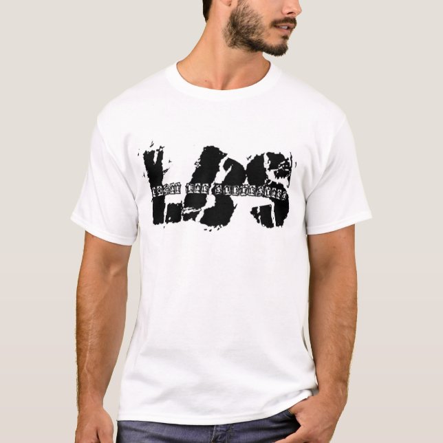 Camiseta Negro en el logotipo blanco (Anverso)