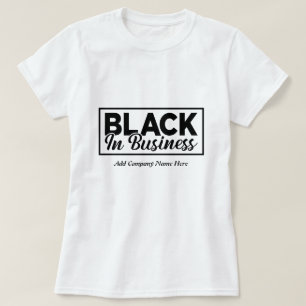 Camiseta Negro en los negocios, negro y blanco