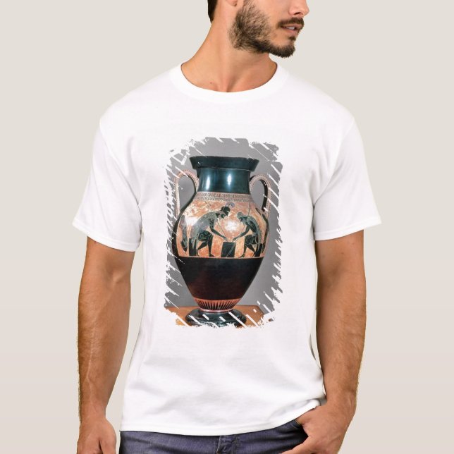Camiseta Negro-figura amphora que representa Ajax y a (Anverso)