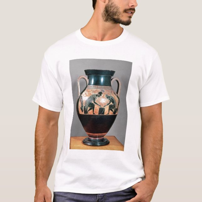 Camiseta Negro-figura amphora que representa Ajax y a (Anverso)