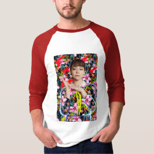 Camiseta Negro huérfano el Alison - estampado de flores