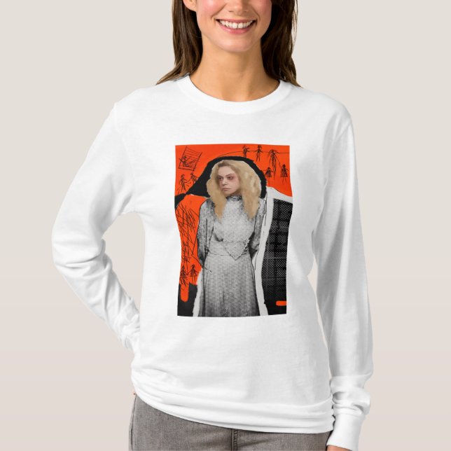 Camiseta Negro huérfano el | Helena - bosquejo gótico (Anverso)