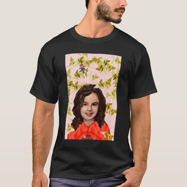 Camiseta Negro huérfano el | Kira - Origami femenino (Anverso)