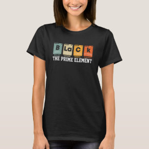 Camiseta Negro La Tabla Periódica De Primer Elemento Histo