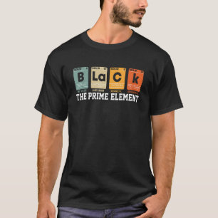 Camiseta Negro La Tabla Periódica De Primer Elemento Histo 