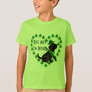 Camiseta Negro Labrador del día de St Patrick