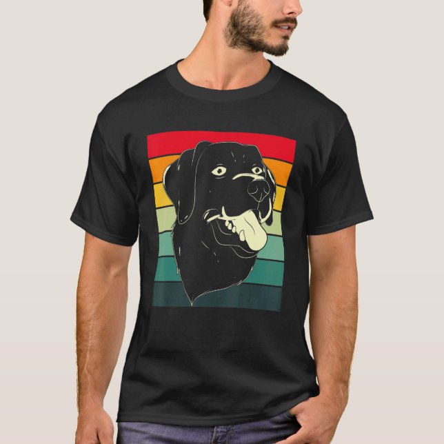 Camiseta Negro Labrador Mascota Animal Dueño de Perros Retr (Anverso)