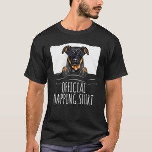 Camiseta Negro máscara de sueño Beauceron Napping oficial