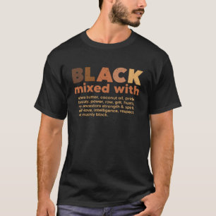 Camiseta Negro mezclado con gente africana negro modelo de