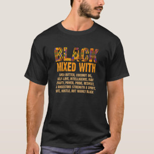 Camiseta Negro mezclado con mantequilla de karité Melanin a