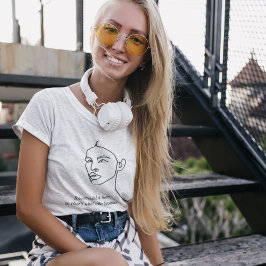 Camiseta Negro Mínimo Se Convirtió En Chica De Inspiración