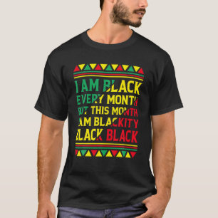 Camiseta Negro negro cada mes Historia negra africana A