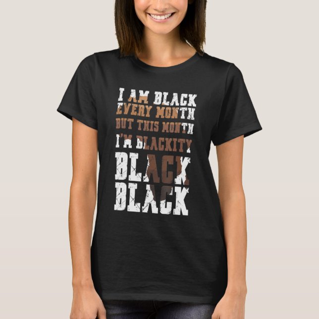 Camiseta Negro negro cada mes historia negra afro afri (Anverso)