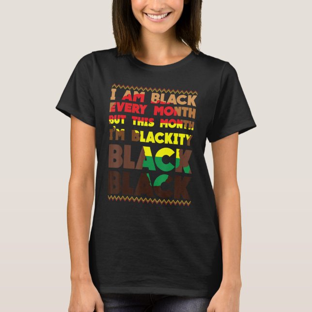 Camiseta Negro negro cada mes Historia negra B africana (Anverso)