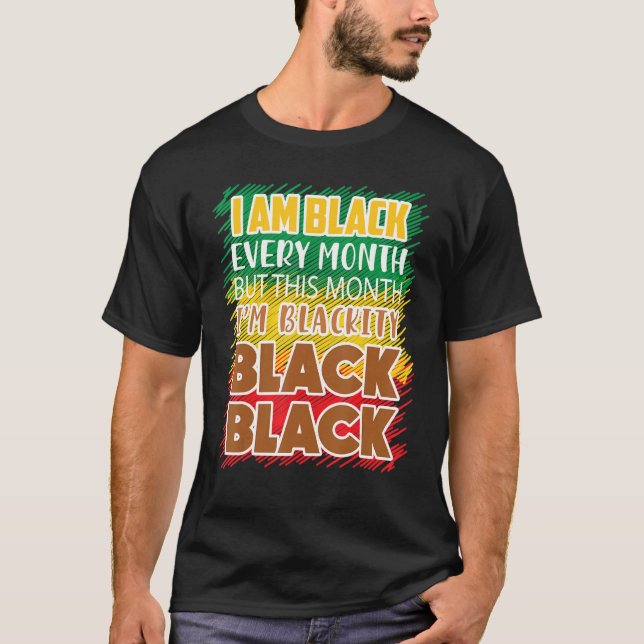 Camiseta Negro negro cada mes historia negra Bhm Afric (Anverso)
