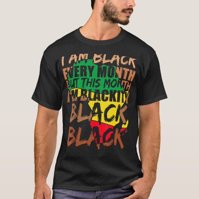 Camiseta Negro negro cada mes historia negra BHM África (Anverso)