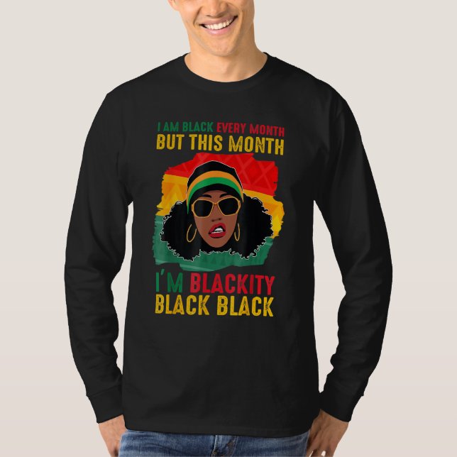 Camiseta Negro negro cada mes historia negra mujer negra (Anverso)