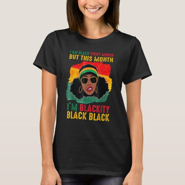 Camiseta Negro negro cada mes historia negra mujer negra (Anverso)