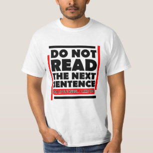 Camiseta Negro No Lean La Siguiente Frase Graciosa Gag