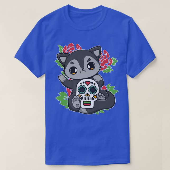 Camiseta Negro para y Día de los Muertos para Dia de Los Mu (Diseño del anverso)