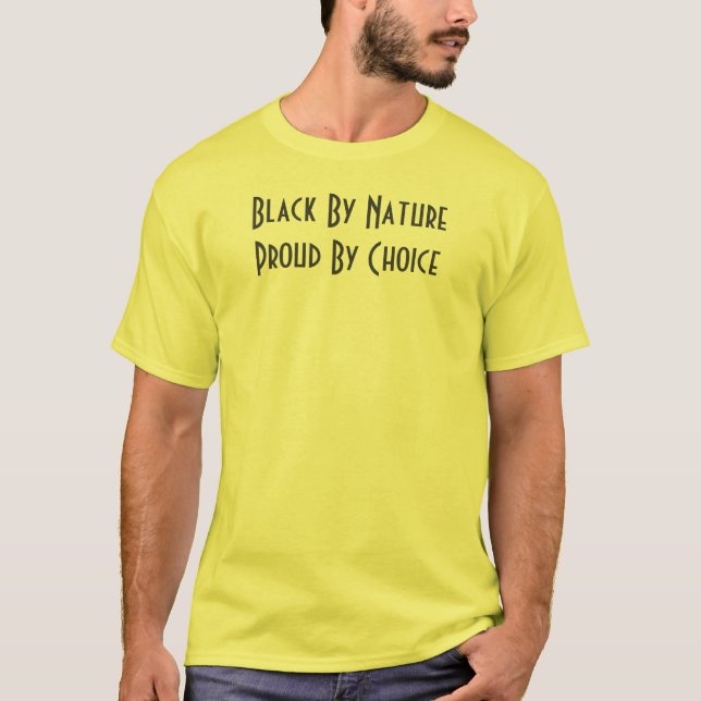 Camiseta Negro por la naturaleza/orgulloso por la opción (Anverso)